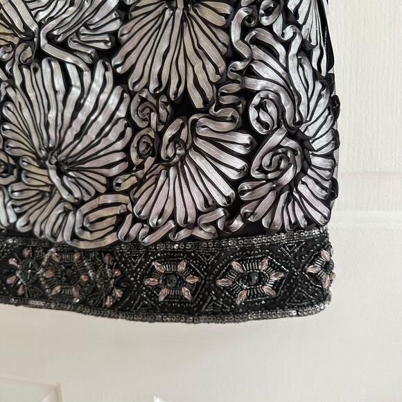 Sue Wong Vintage Y2K Nocturne Bead and Ribbon Embroidered Strapless Dress Size 6 - Picture 5 of 12